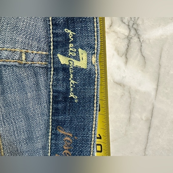 7 For All Mankind Josefina Distressed Skinny Boyfriend Jeans - Picture 5 of 9